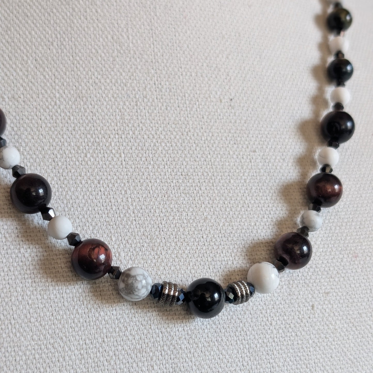 ✨Redeye Bramblewise✨| Red & Blue Tiger’s Eye and Howlite Unisex Necklace
