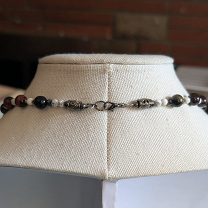 ✨Redeye Bramblewise✨| Red & Blue Tiger’s Eye and Howlite Unisex Necklace