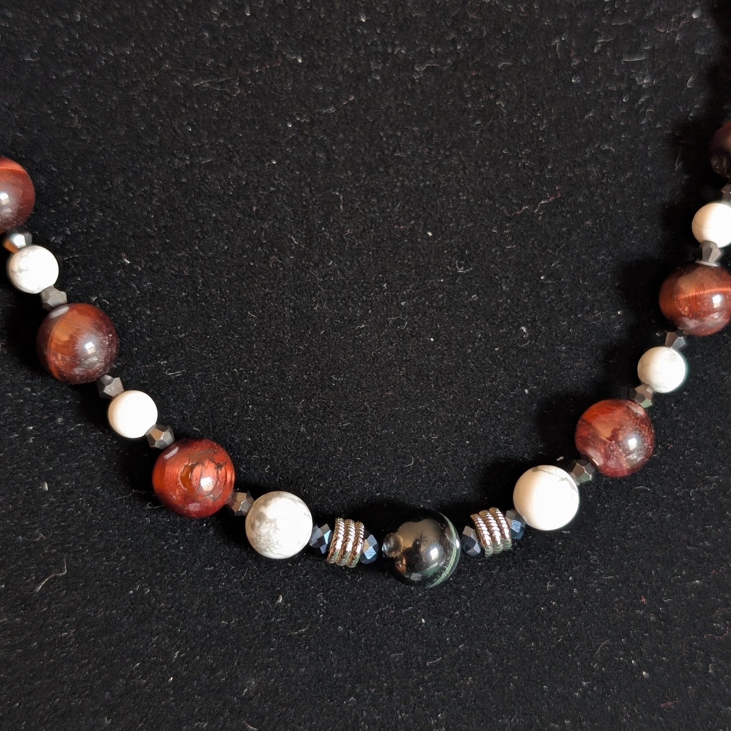 ✨Redeye Bramblewise✨| Red & Blue Tiger’s Eye and Howlite Unisex Necklace