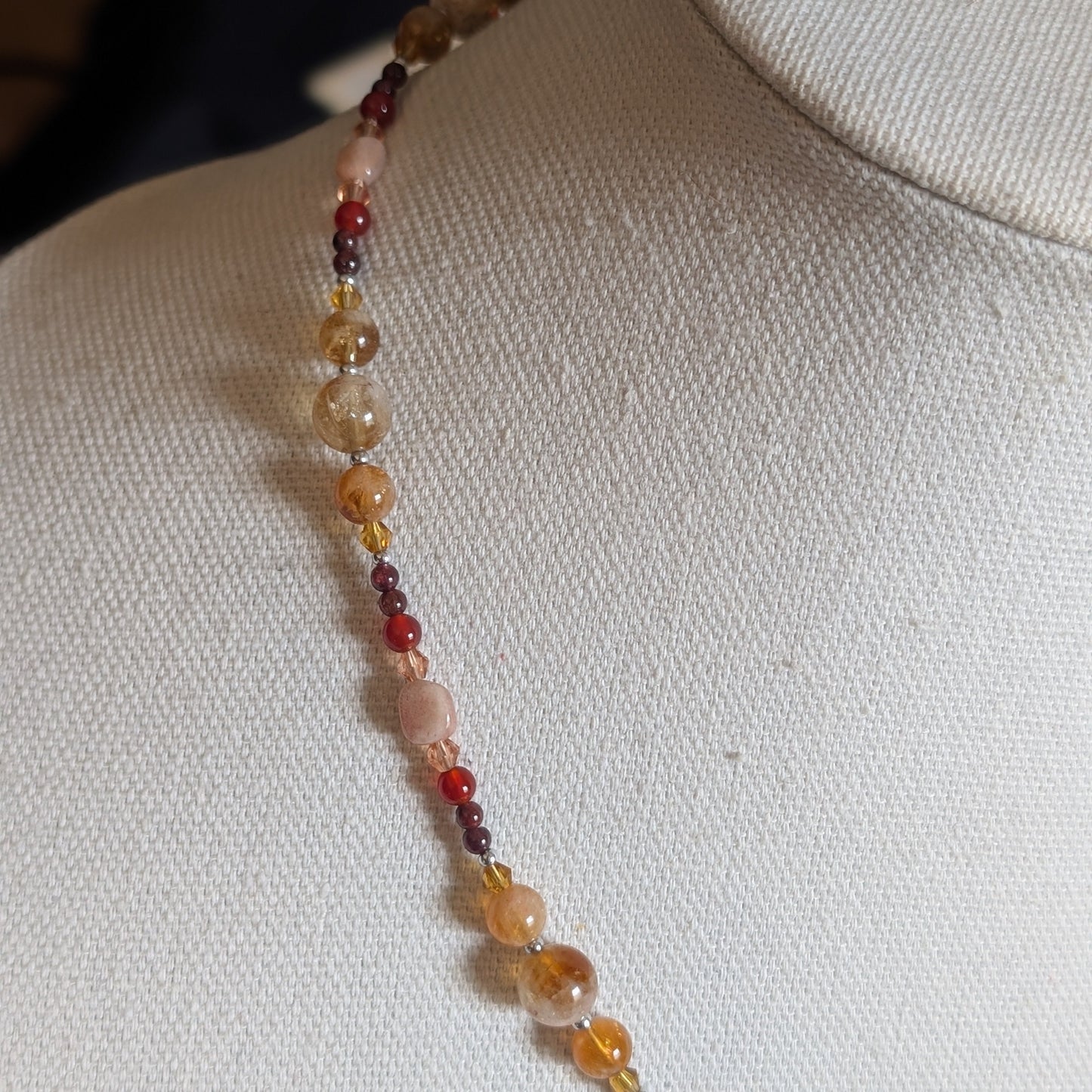 ✨Sunpride✨| Leo Zodiac Necklace with Citrine, Carnelian, Sunstone, & Garnet