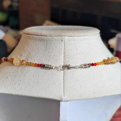 ✨Sunpride✨| Leo Zodiac Necklace with Citrine, Carnelian, Sunstone, & Garnet