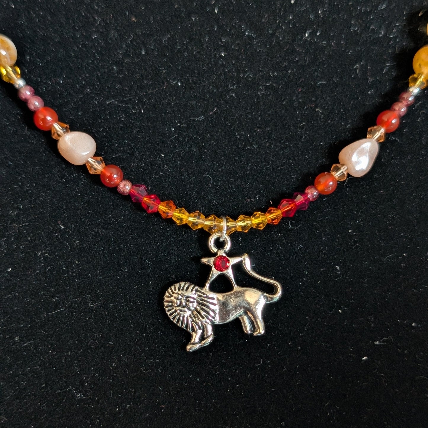✨Sunpride✨| Leo Zodiac Necklace with Citrine, Carnelian, Sunstone, & Garnet
