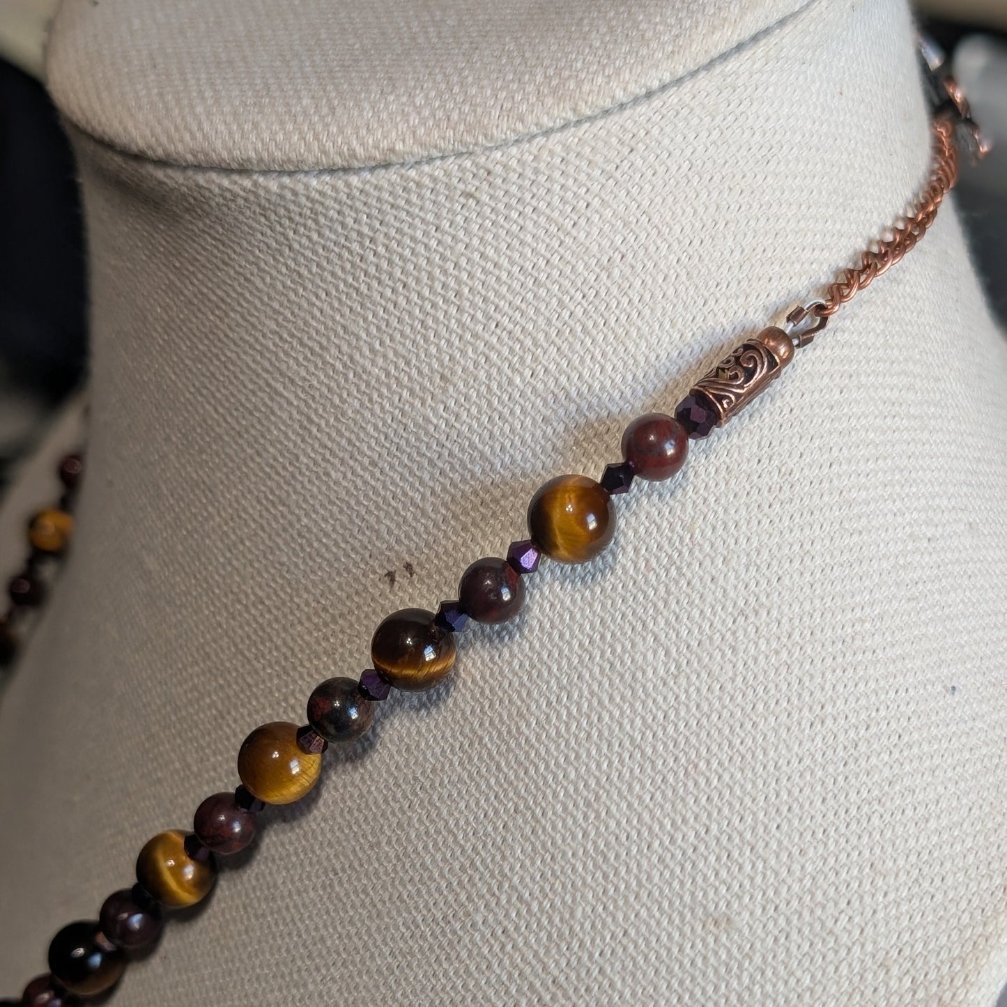 ✨Rootgild Reverie✨| Tiger’s Eye & Purple Aventurine Fairy Cameo Necklace