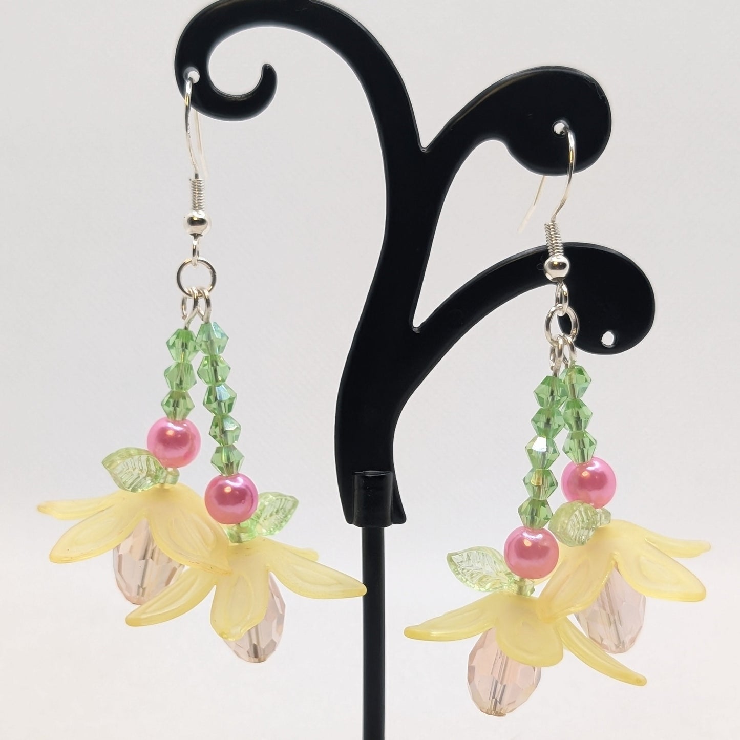 ✨The Whirlskirt Blossoms✨| Floral Glass Bead Dance Earrings