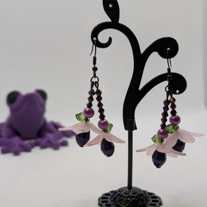 ✨The Whirlskirt Blossoms✨| Floral Glass Bead Dance Earrings