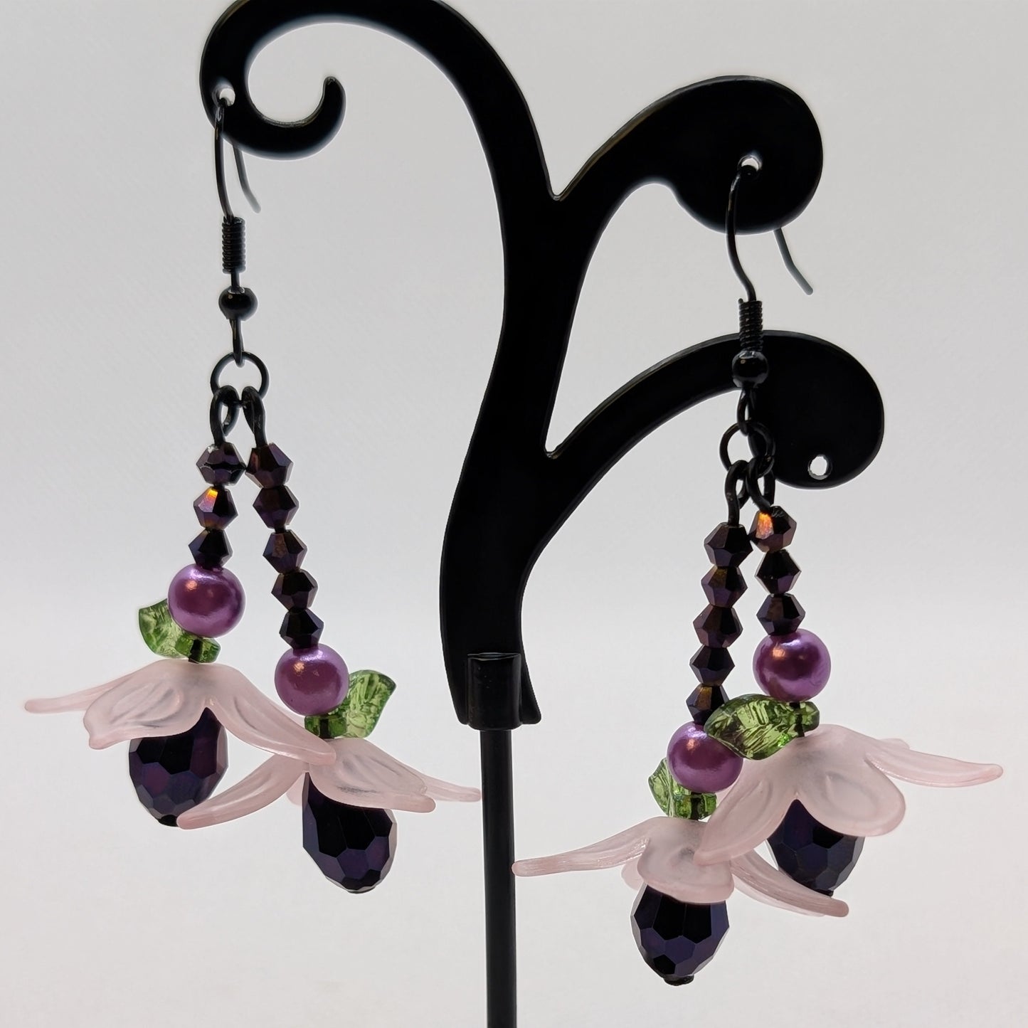 ✨The Whirlskirt Blossoms✨| Floral Glass Bead Dance Earrings