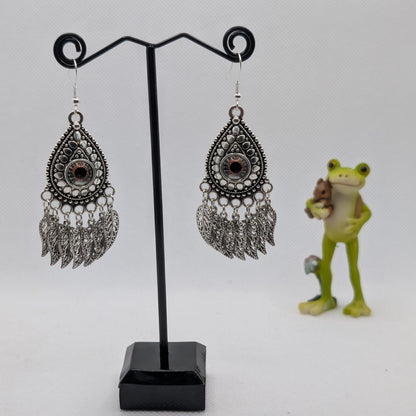✨The Frondwatchers✨ | Eyeball Earrings with Leaf Fringes