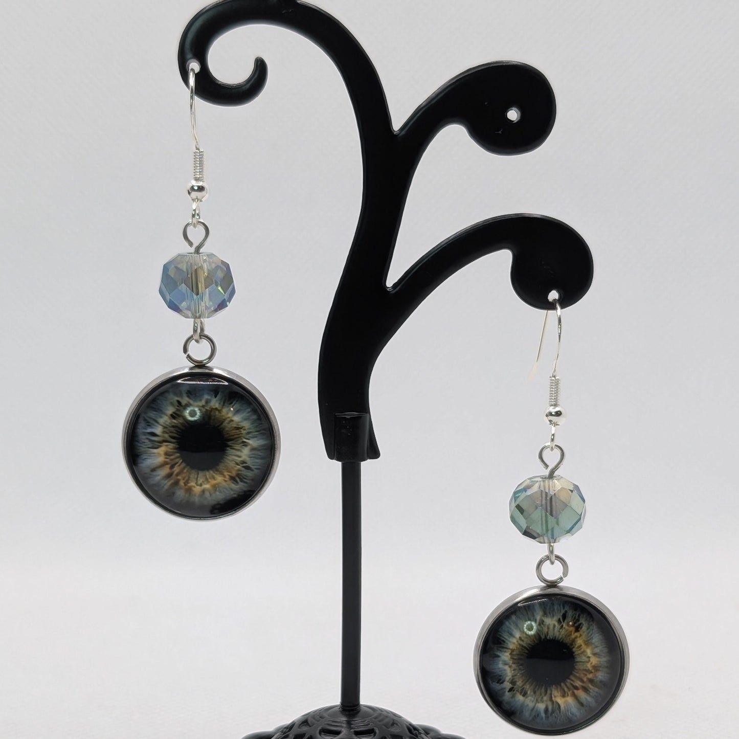 ✨The Glimmerwardens✨ | Glass Eyeball & Faceted Bead Earrings