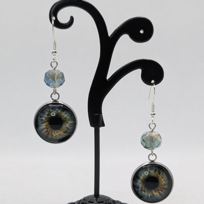 ✨The Glimmerwardens✨ | Glass Eyeball & Faceted Bead Earrings