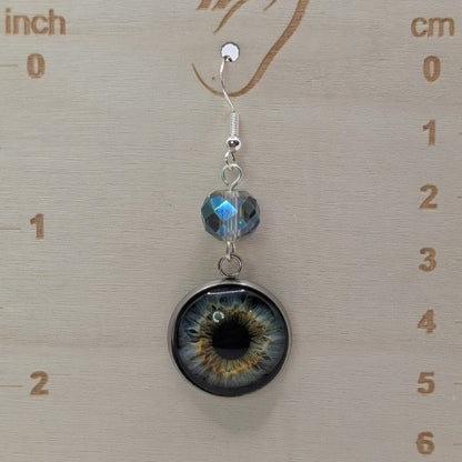 ✨The Glimmerwardens✨ | Glass Eyeball & Faceted Bead Earrings