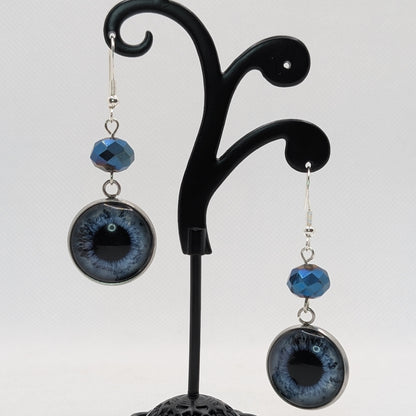 ✨The Glimmerwardens✨ | Glass Eyeball & Faceted Bead Earrings