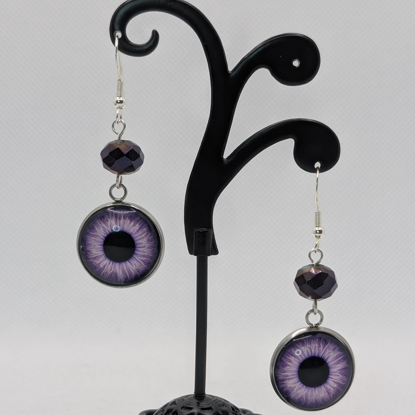 ✨The Glimmerwardens✨ | Glass Eyeball & Faceted Bead Earrings