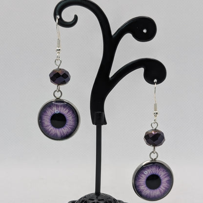 ✨The Glimmerwardens✨ | Glass Eyeball & Faceted Bead Earrings