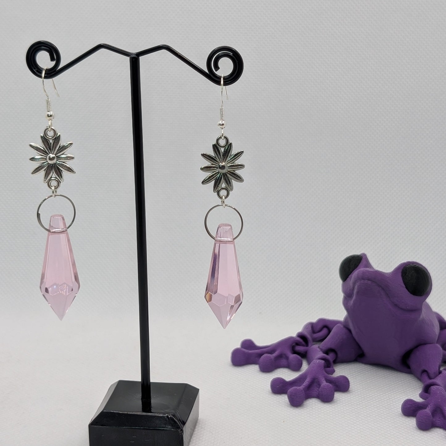 ✨The Bloomshards✨ | Floral Glass Crystal Drop Earrings
