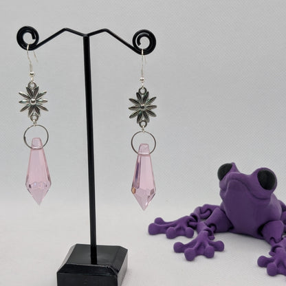 ✨The Bloomshards✨ | Floral Glass Crystal Drop Earrings