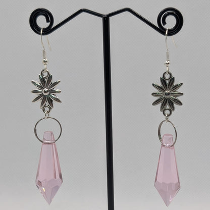 ✨The Bloomshards✨ | Floral Glass Crystal Drop Earrings