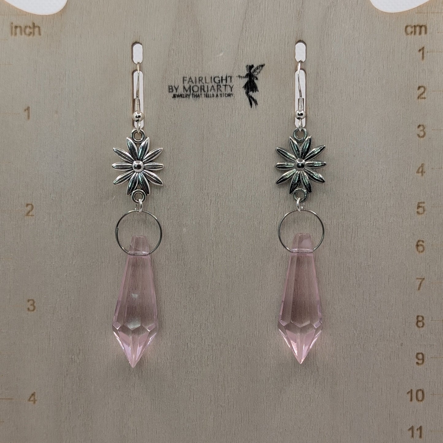 ✨The Bloomshards✨ | Floral Glass Crystal Drop Earrings