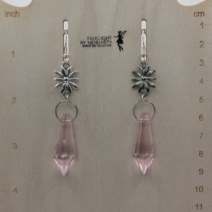 ✨The Bloomshards✨ | Floral Glass Crystal Drop Earrings