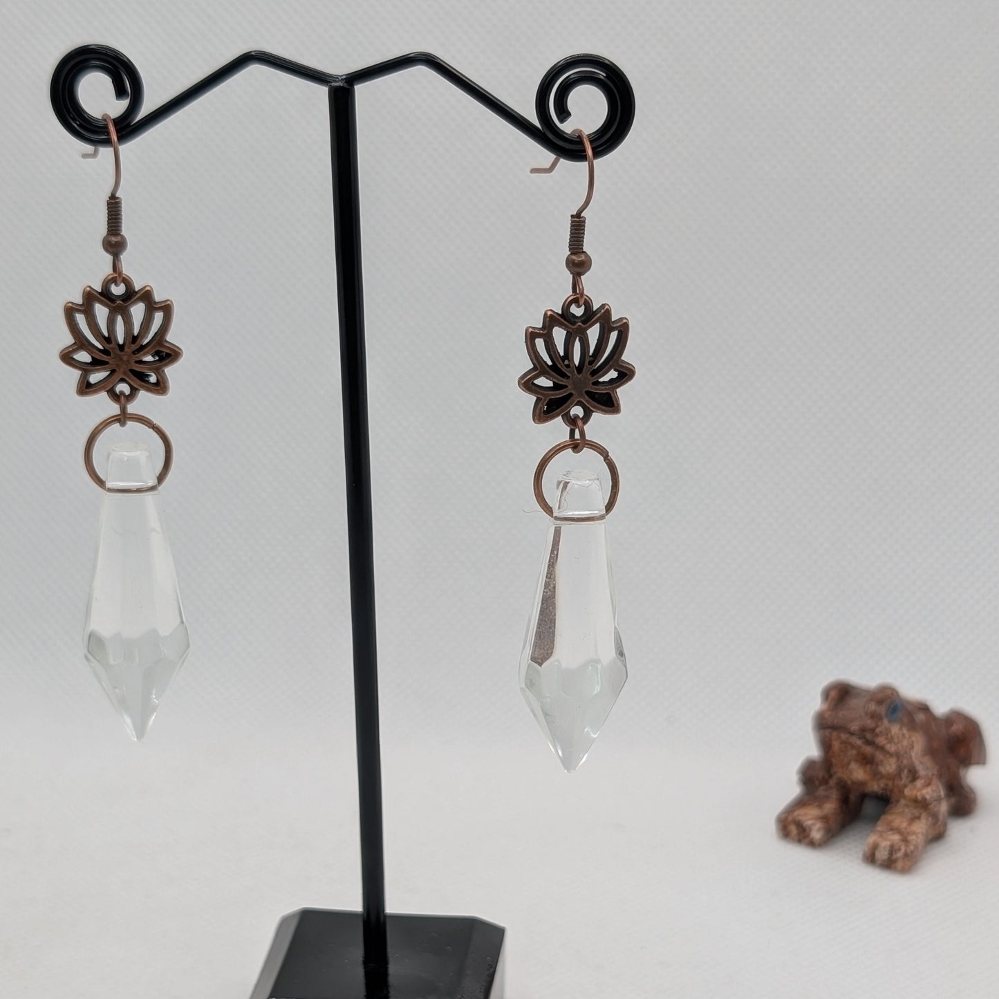 ✨The Bloomshards✨ | Floral Glass Crystal Drop Earrings