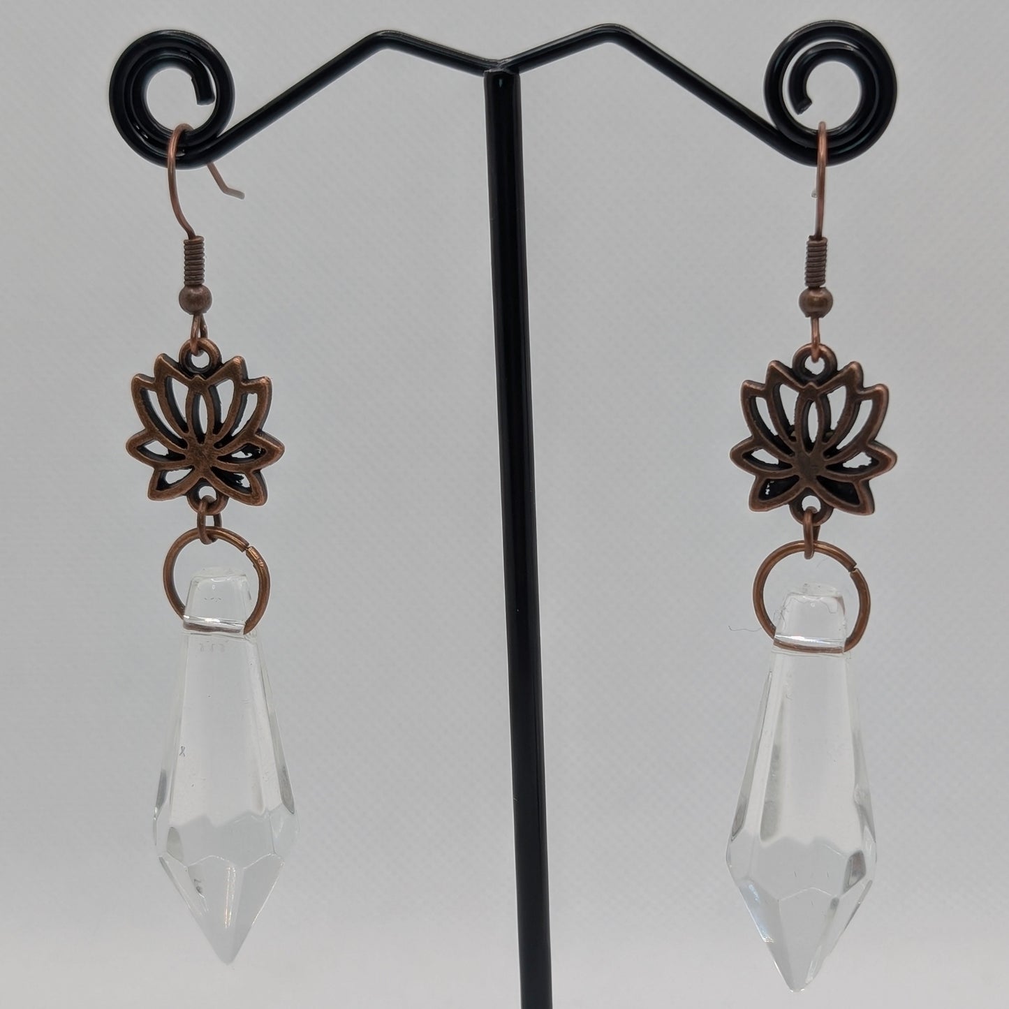 ✨The Bloomshards✨ | Floral Glass Crystal Drop Earrings