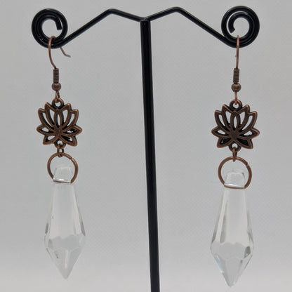 ✨The Bloomshards✨ | Floral Glass Crystal Drop Earrings