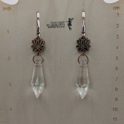 ✨The Bloomshards✨ | Floral Glass Crystal Drop Earrings