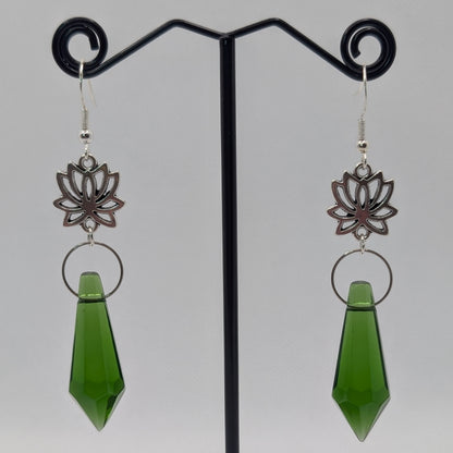 ✨The Bloomshards✨ | Floral Glass Crystal Drop Earrings