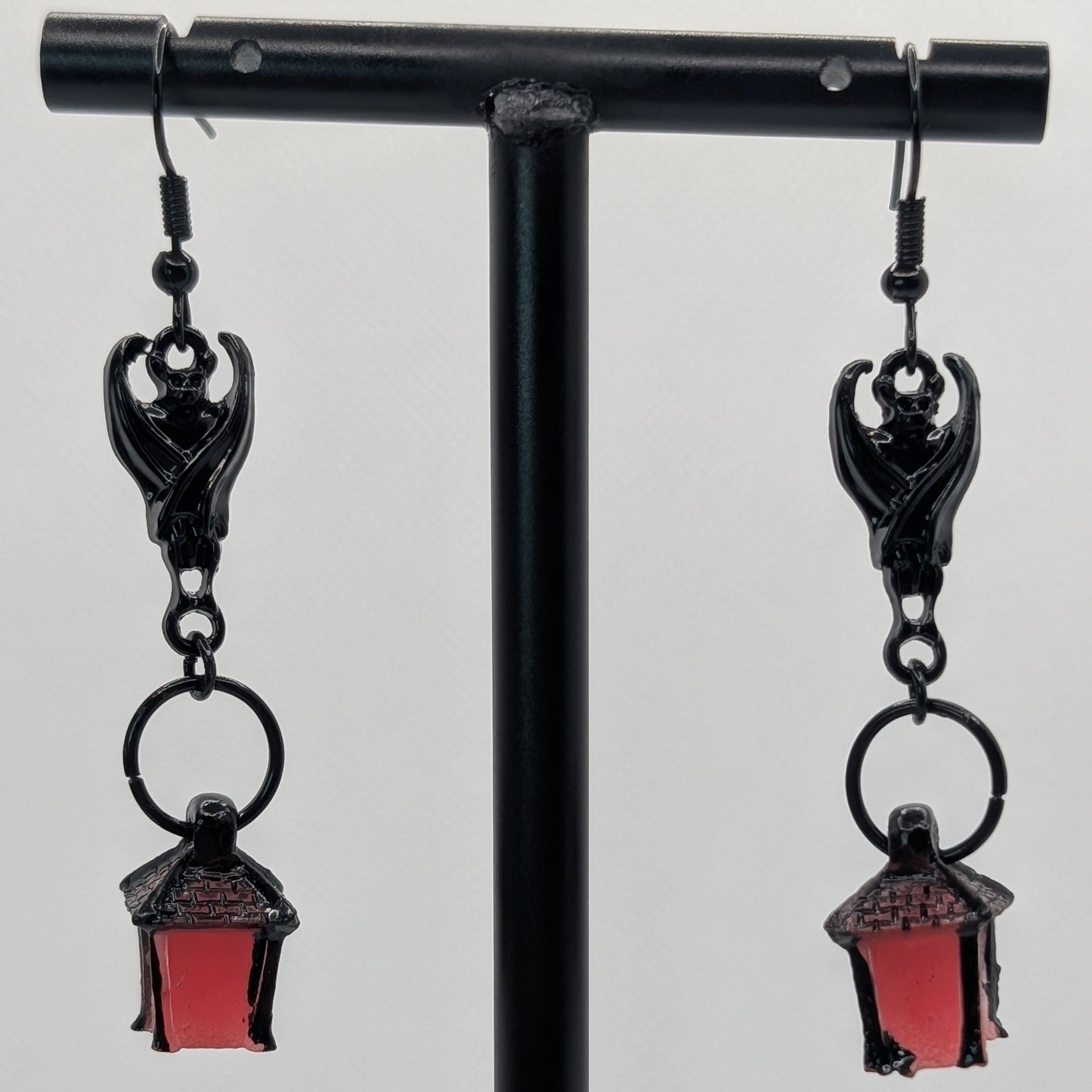 ✨Dreadwick✨ | Glow-in-the-Dark Lantern & Black Bat Earrings