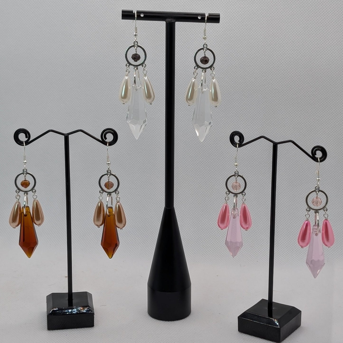 ✨The Lumenfolk✨ | Faceted Glass & Pearl Drop Fantasy Earrings