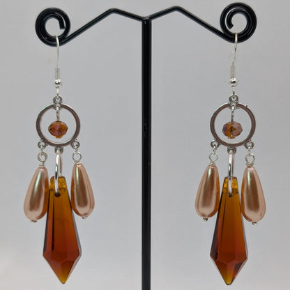 ✨The Lumenfolk✨ | Faceted Glass & Pearl Drop Fantasy Earrings