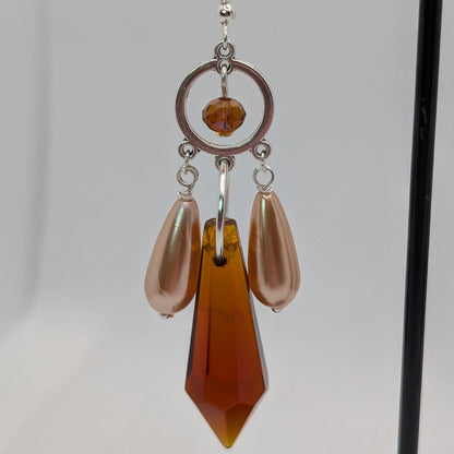 ✨The Lumenfolk✨ | Faceted Glass & Pearl Drop Fantasy Earrings