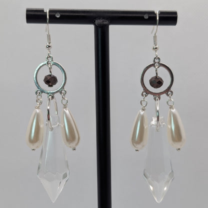 ✨The Lumenfolk✨ | Faceted Glass & Pearl Drop Fantasy Earrings
