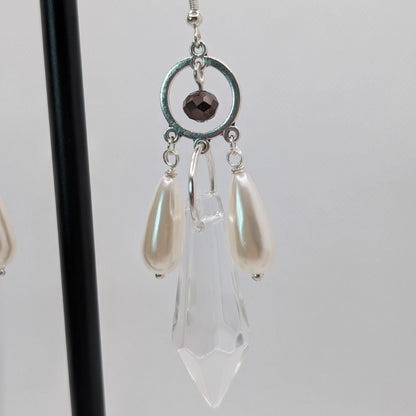 ✨The Lumenfolk✨ | Faceted Glass & Pearl Drop Fantasy Earrings