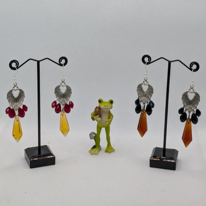 ✨Leonarae✨ | Lion Mane & Faceted Glass Statement Earrings