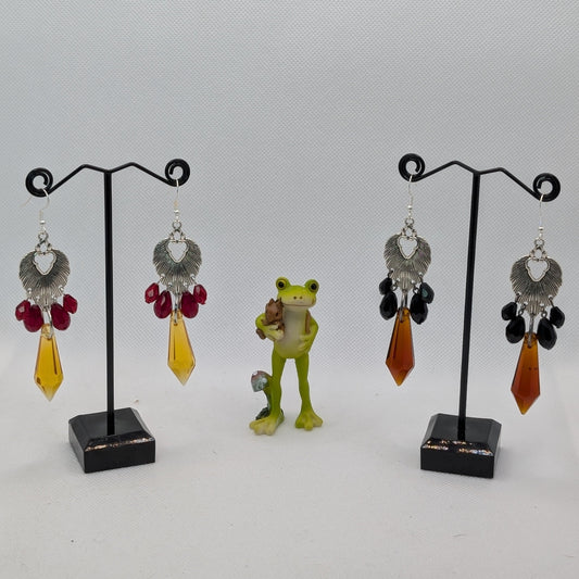 ✨Leonarae✨ | Lion Mane & Faceted Glass Statement Earrings
