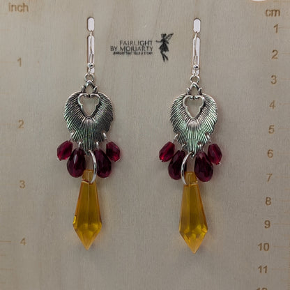 ✨Leonarae✨ | Lion Mane & Faceted Glass Statement Earrings