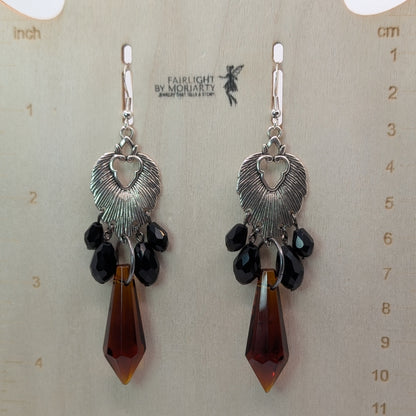 ✨Leonarae✨ | Lion Mane & Faceted Glass Statement Earrings