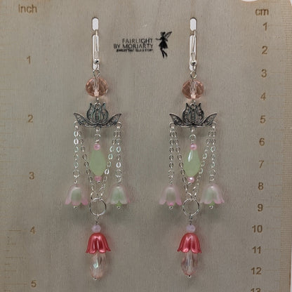 ✨Bellotusae✨ | Lotus Flower Chandelier Earrings | 7 Color Variants