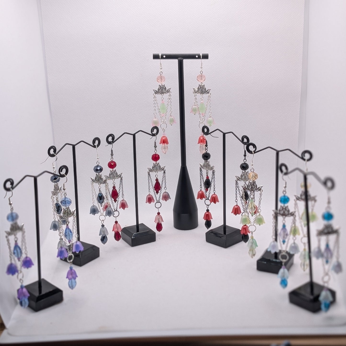 ✨Bellotusae✨ | Lotus Flower Chandelier Earrings | 7 Color Variants
