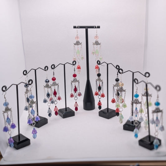 ✨Bellotusae✨ | Lotus Flower Chandelier Earrings | 7 Color Variants