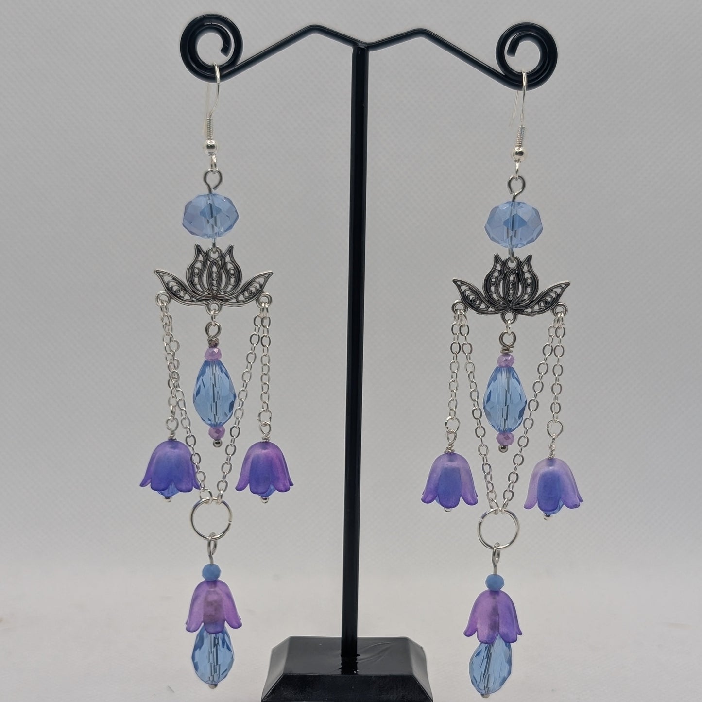 ✨Bellotusae✨ | Lotus Flower Chandelier Earrings | 7 Color Variants