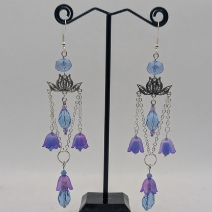 ✨Bellotusae✨ | Lotus Flower Chandelier Earrings | 7 Color Variants
