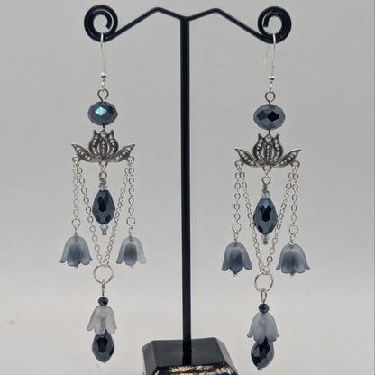 ✨Bellotusae✨ | Lotus Flower Chandelier Earrings | 7 Color Variants