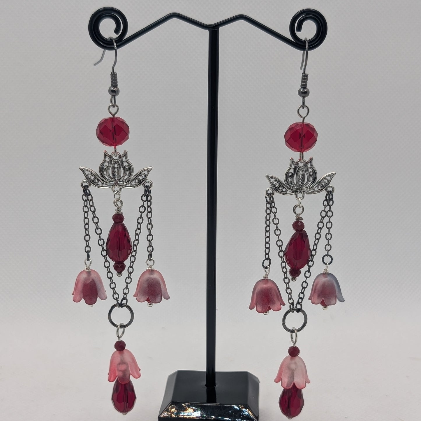 ✨Bellotusae✨ | Lotus Flower Chandelier Earrings | 7 Color Variants