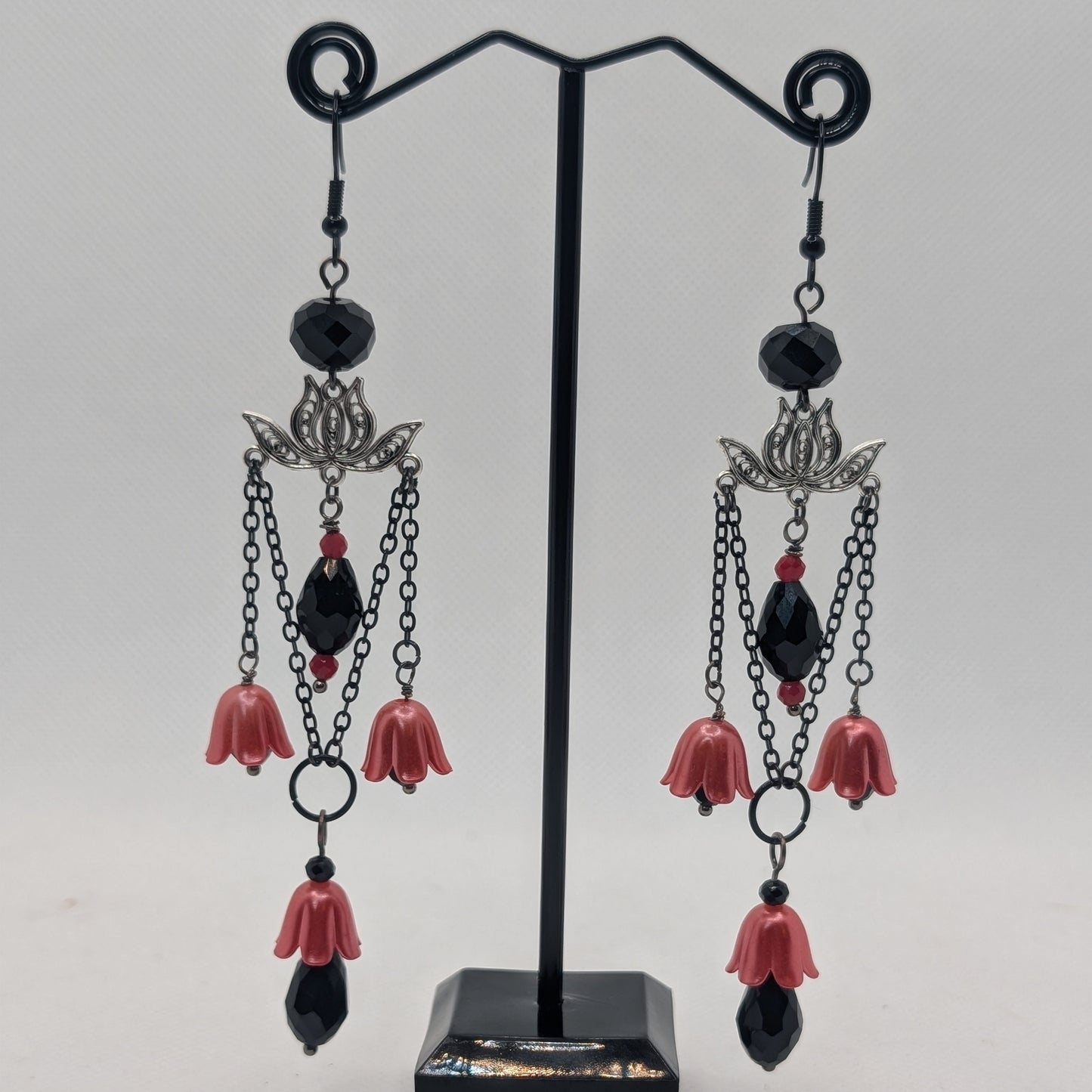 ✨Bellotusae✨ | Lotus Flower Chandelier Earrings | 7 Color Variants