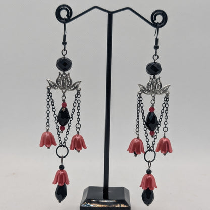 ✨Bellotusae✨ | Lotus Flower Chandelier Earrings | 7 Color Variants