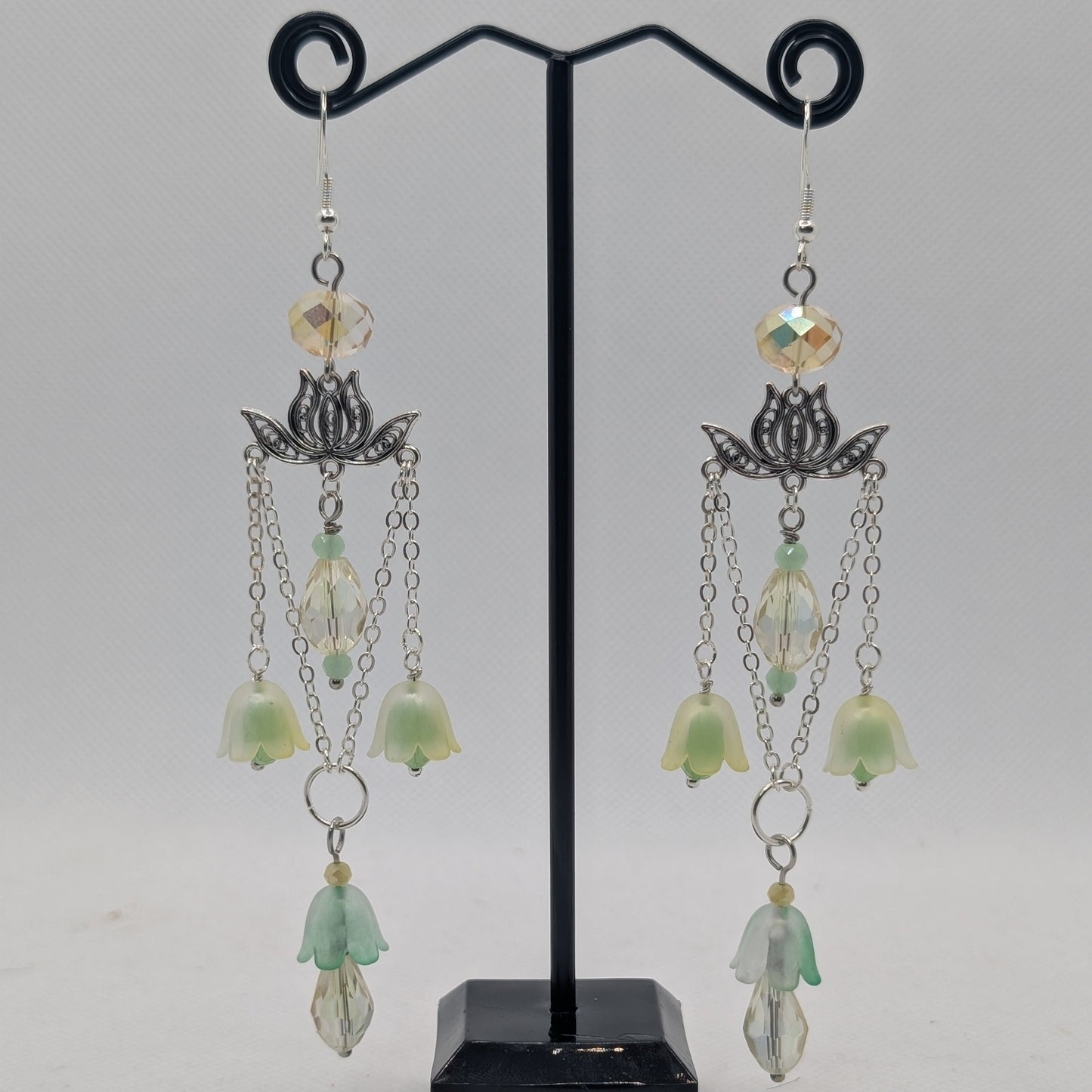 ✨Bellotusae✨ | Lotus Flower Chandelier Earrings | 7 Color Variants