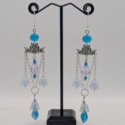 ✨Bellotusae✨ | Lotus Flower Chandelier Earrings | 7 Color Variants