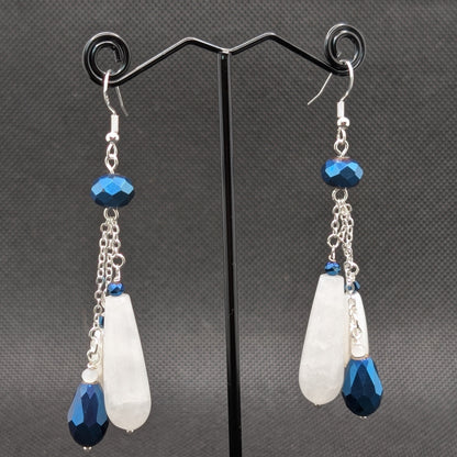 ✨Pendulithae✨ | Genuine Gemstone & Glass Chain-Cascade Earrings | 6 Variants