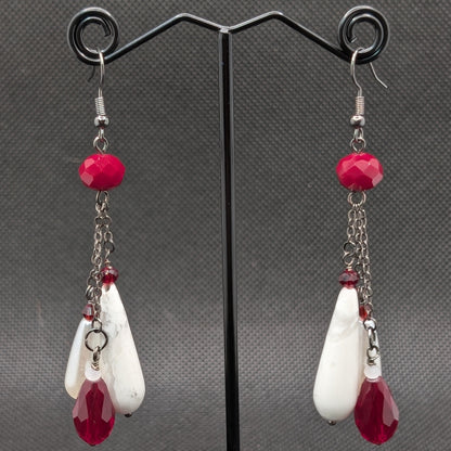 ✨Pendulithae✨ | Genuine Gemstone & Glass Chain-Cascade Earrings | 6 Variants